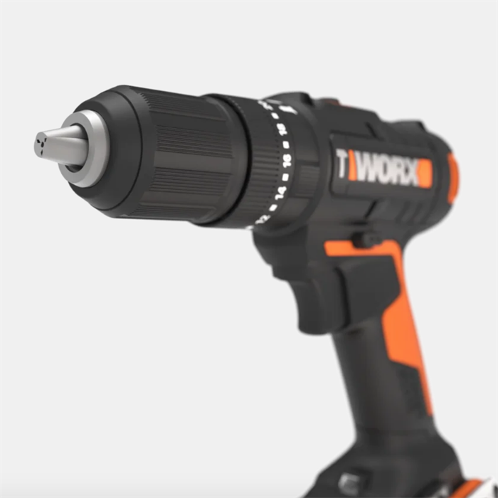 Дрель-шуруповерт ударная аккумуляторная WORX WX370, 50Нм, 20В, 2Ач x2, ЗУ 2А, кейс WX370 - фото 5250