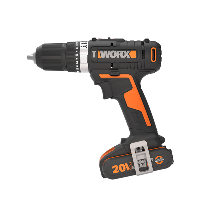 Дрель-шуруповерт ударная аккумуляторная WORX WX370.9, 50Нм, 20В, без АКБ и ЗУ WX370.9 - фото 5256