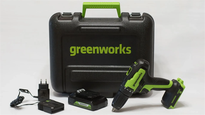 Дрель-шуруповерт аккумуляторная Greenworks GD24DD60K2, 24V, c 1хАКБ 2 А.ч и ЗУ в кейсе 3704107UA - фото 5272