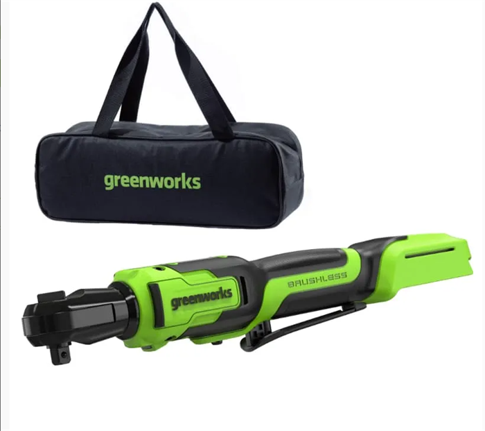 Гайковерт-трещотка акк. Greenworks GD24RW, 24V,б/щет,0-250об/мин,1/2",80Нм,70мм,без АКБ и ЗУ,сумка 3804007 - фото 5315