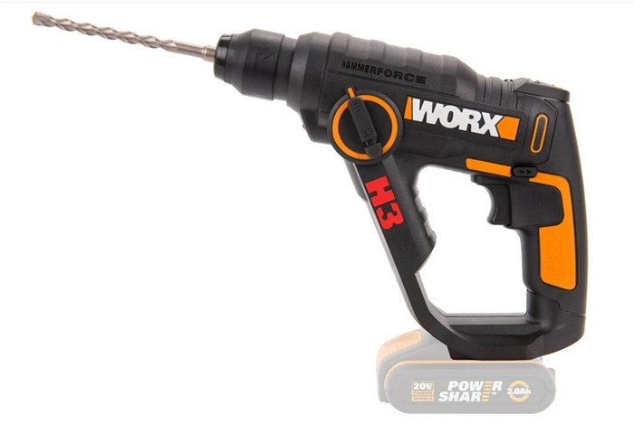 Перфоратор аккумуляторный WORX WX 390.9, 20В, без АКБ и ЗУ WX390.9 - фото 5339