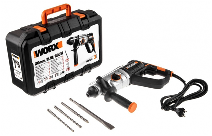 Перфоратор WORX WX339, 800Вт, кейс WX339 - фото 5351