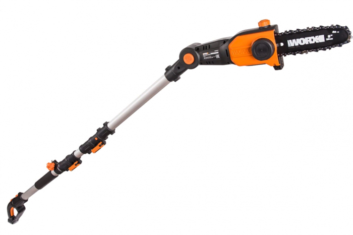 Аккумуляторная телескопическая цепная пила WORX 20В 20 см, без АКБ и ЗУ WG349E.9 - фото 5379