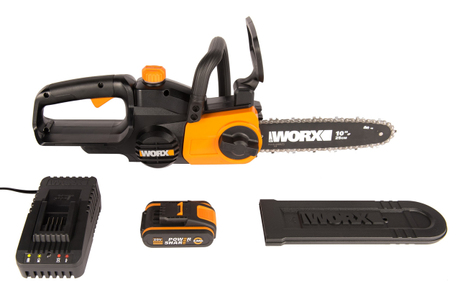 Пила цепная аккумуляторная WORX WG322E.1, 20В, 25 см, 2Ач х1 и ЗУ WG322E.1 - фото 5384