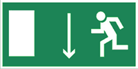 Указатель двери эвакуационного выхода (левосторонний). Е 10