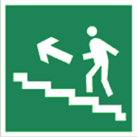 Направление к эвакуационному выходу по лестнице вверх. Е 16
