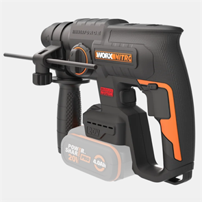 Перфоратор аккумуляторный бесщеточный WORX WX381, 20В, 4Ач , ЗУ 2А, кейс WX381