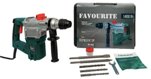 RH 1400 Перфоратор 1400Вт, SDS+, 3 режима, 5,0 Дж, вертик,кейс FAVOURITE 104111400