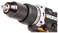 Дрель-шуруповерт ударная аккумуляторная WORX WX352.1, 60Нм, 20В, бесщеточная, 4Ач x2, ЗУ 2А, кейс WX352.1