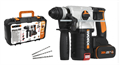 Перфоратор аккумуляторный бесщеточный WORX WX380, 20В, 4Ач x2, ЗУ 2А, кейс WX380 - фото 5342